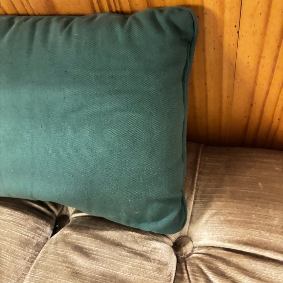 Vintage HoHoHo Tapestry Pillow Small Green Ornament Balls - Picture 4 of 7